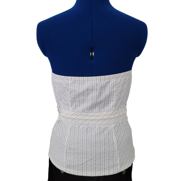 GUESS striped belted button-up strapless bustier - Picture 2 of 7